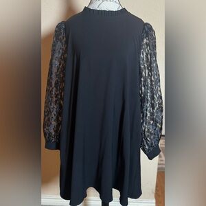 JodBlack Dress with Lace Sleeves